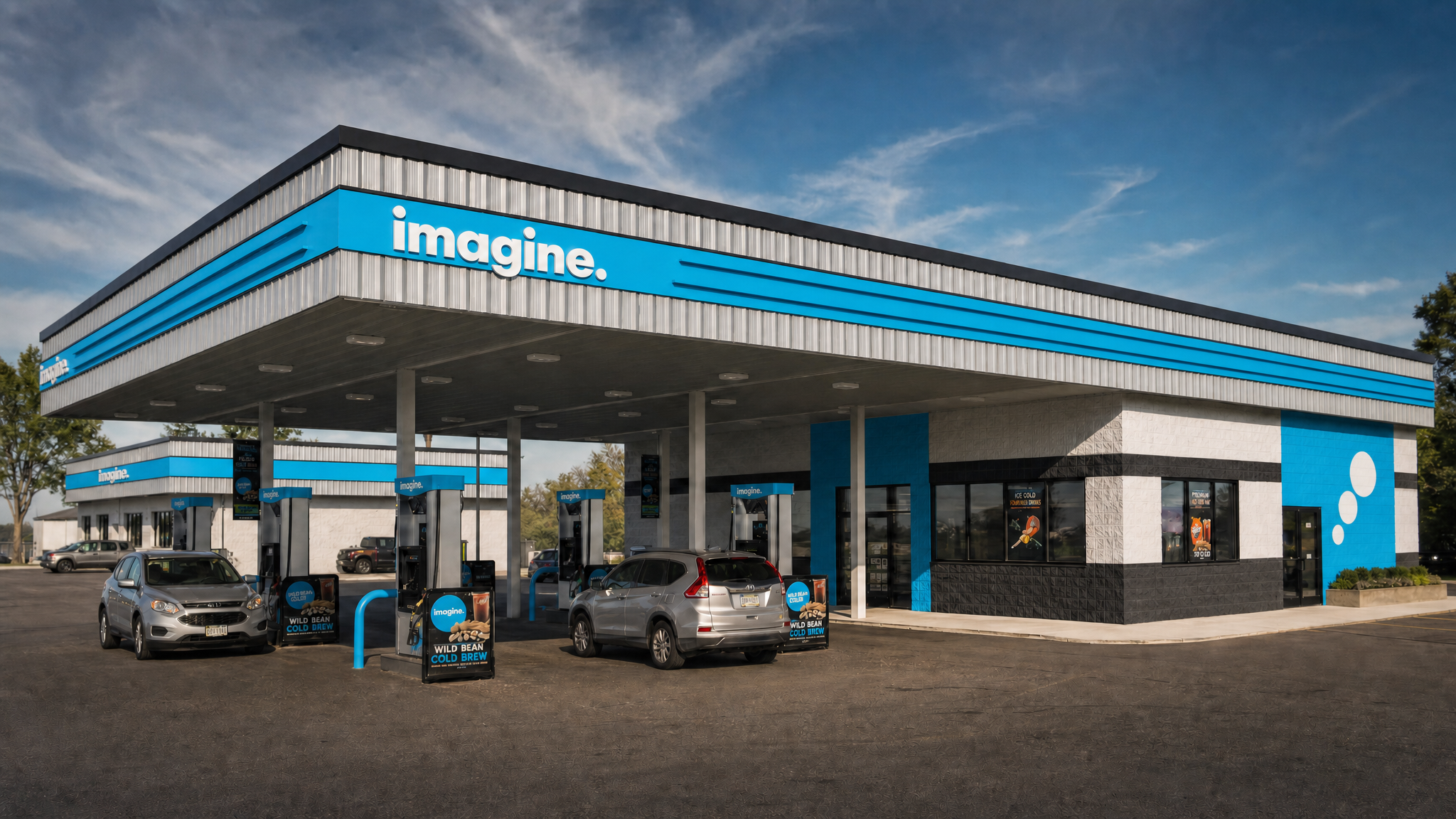 A modern Imagine-branded convenience store environment